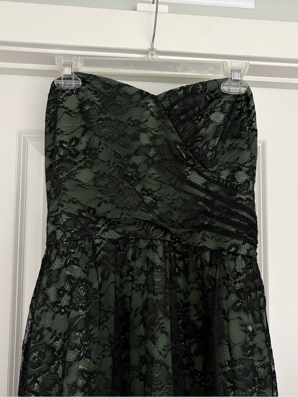 Alfred Angelo Black Lace Strapless Maxi Dress 14 - Picture 3 of 7